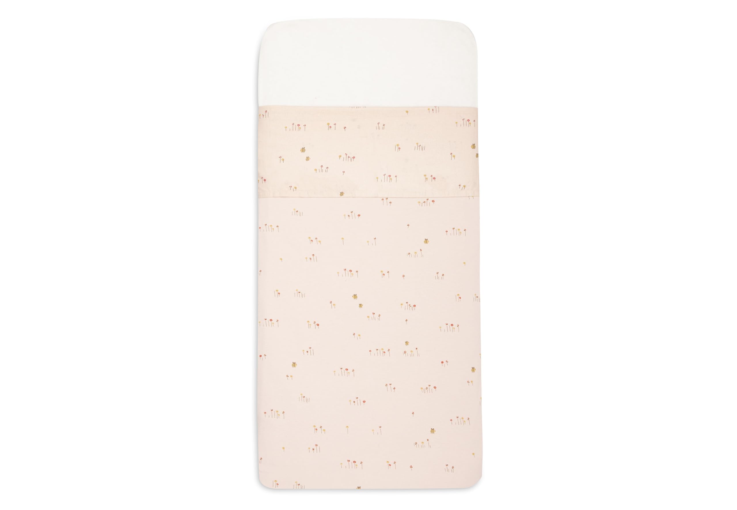 Jollein Crib Sheet - Pretty Picnic - 75x100cm - For Baby Crib - 100% Cotton - Flat Sheet Without Elastic - OEKO-TEX Certified