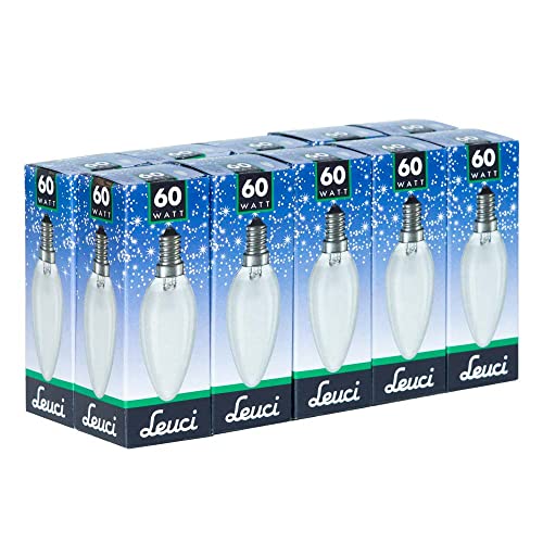 Leuci 10 x Glühbirne Kerze E14 klar Glühlampe Kerzen Glühbirnen...