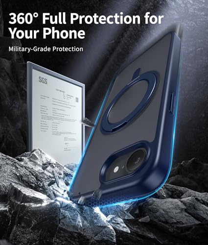 Coque iPhone SE 4 avec support bleu pour regarder vos vidéos en mains libres