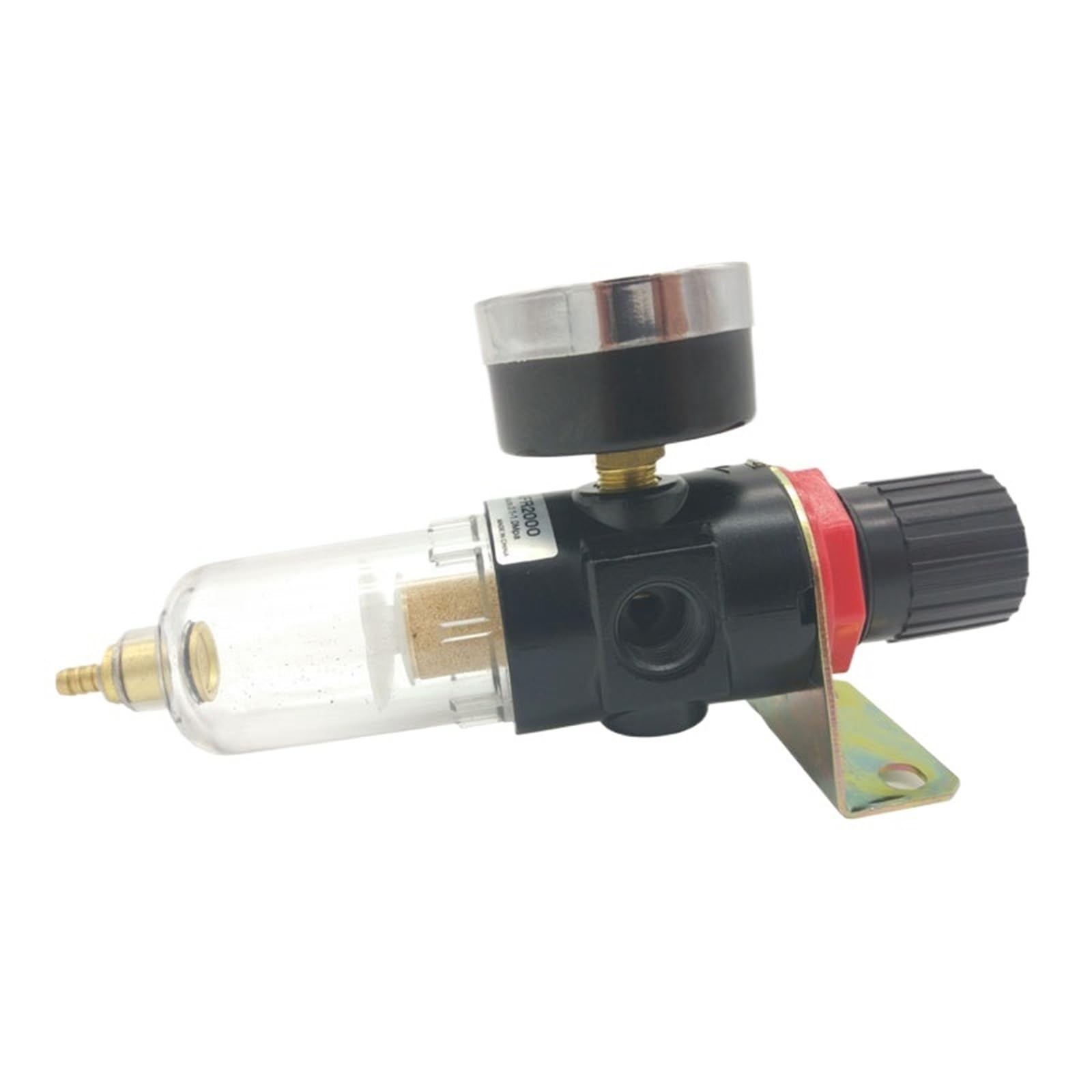 AFR2000 1/4 Filtro aria Regolatore Trattamento Olio Separatore Acqua Unità Preparazione (Tipo 2 con 12mm 1-4, G Thread)