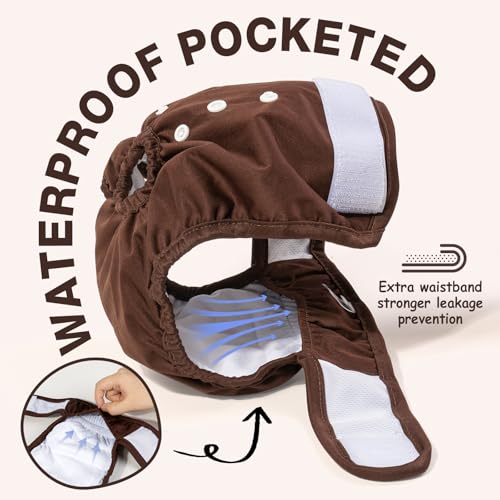 Pet Soft Dog Nappies Female, 3 Pack Dog Period Pants Xlarge with Leak-proof Waistband - Image 3