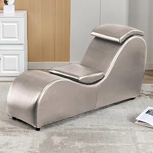 Mjkone Yoga Chair | Curved Yoga Chaise Lounge for Adults Stretching Exercising Relaxing | Yoga Sofa Indoor | Small Lounge Chair for Living Room | Apartment | Office (Charcoal Grey)