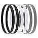 AvoDovA 6 Stück Elastische Sport Stirnbänder Haarband für Damen Herren, Antirutsch Elastische Thin Stirnbänder Schweißband für Jogging, Laufen, Tennis, Fußball, Golf(Schwarz Weiß und Grau)