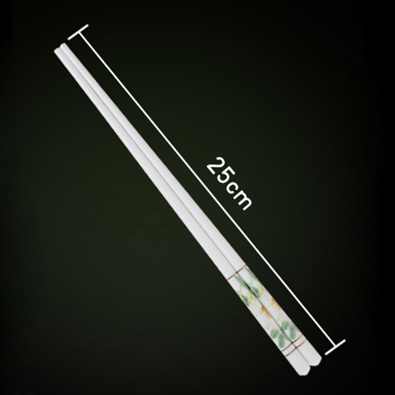 Baguettes à Doigts réutilisables en céramique de 25 cm, réutilisables pour Les Baguettes en Porcelaine osseuse, faciles à Nettoyer，10 Pairs