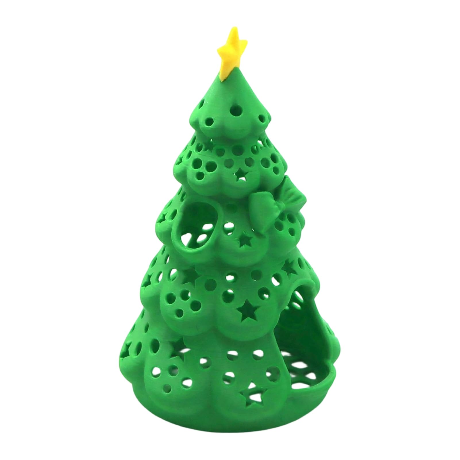 ZhzeYun Christmas Aquarium Hideout Cave, Snowman & Tree Fish Tank Decor, Small Shelter for Betta Fish & Shrimp, Plastic Ornament for Freshwater Saltwater Tanks Green