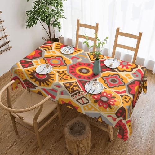 Nappe motif géométrique nappe rectangulaire 137x183 couverture table - 2