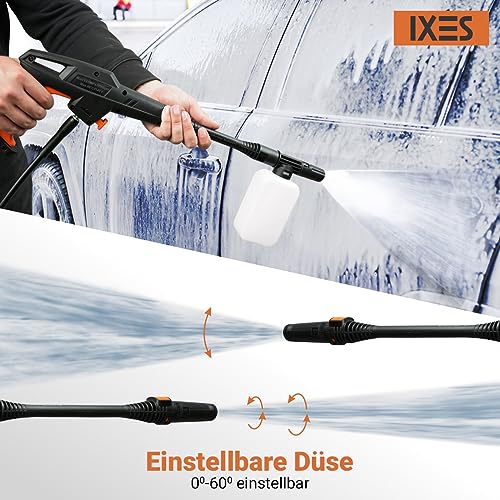 IXES Hochdruckreiniger IX-PRC1400 inkl. Zubehör | max. 110 bar Druck | 1400W Leistung | 408 L/h |...