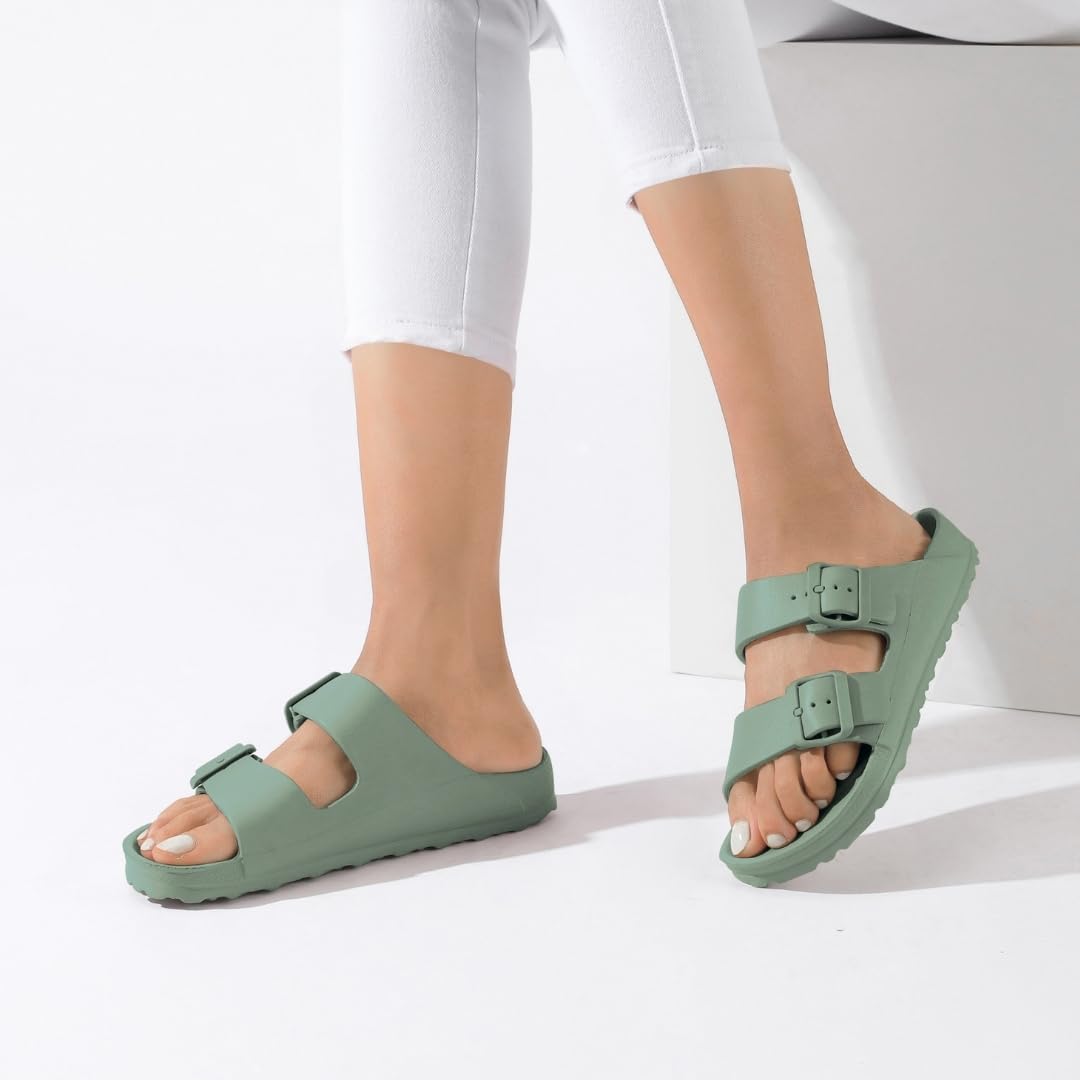 Holster Sundreamer - Sandalias veganas para mujer, ligeras, de EVA, para uso diario, soporte de arco para el pie, plantilla anatómica, impermeable y antideslizante