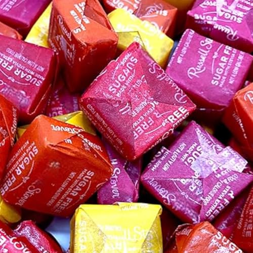 Sugar Free Fruit Chews Candy 1 lb - Diabetic-Friendly, Plant-Based Fruit Chews: Cherry, Strawberry, Lemon, Orange, Individually Wrapped, Sugar Free Candy(16 oz)