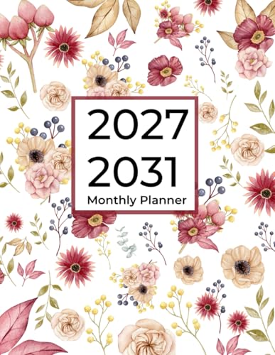 5 Year Monthly Planner 2027-2031: 60 Months Calendar Schedule Organizer | Floral Cover image 2