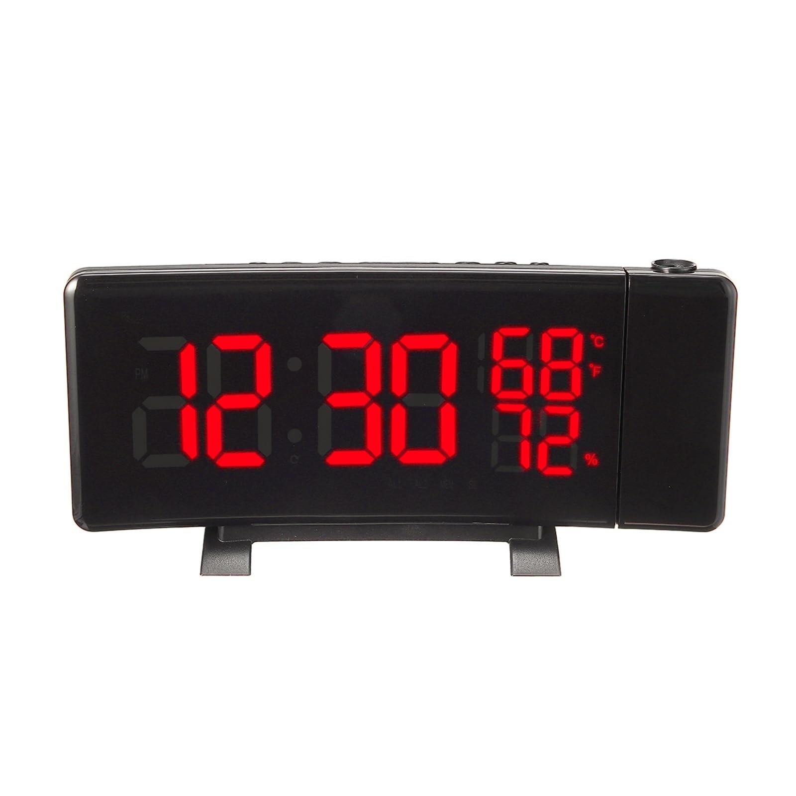 Radio Reloj Digital USB con De Proyección, Proyector Tiempo FM, Función Repetición, Mesa Temperatura Y Humedad ProyeccióN NíTida