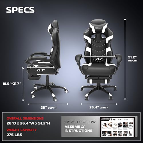 Image of Respawn 110 Pro Ergonomic Gaming Chair with Footrest and Recline