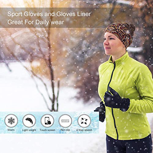 Skygenius Winter Gloves For Men Women, Thermal Gloves Anti Slip Touchscreen Cold Weather Warm Gloves For Cycling Running Biking Driving Hiking(L) #TOP6