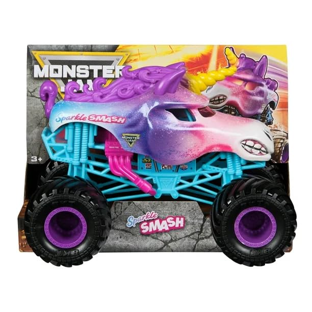 Monster Jam Sparkle Smash véhicule de salon pour cascades en famille