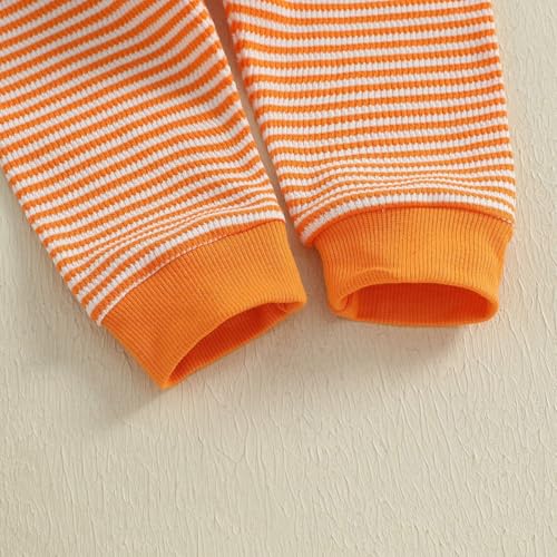 Toddler Striped Pumpkin Sweatpants Sets First Halloween Crew Neck Sweatshirts Joggers Pants Boy 4 Month Clothes2