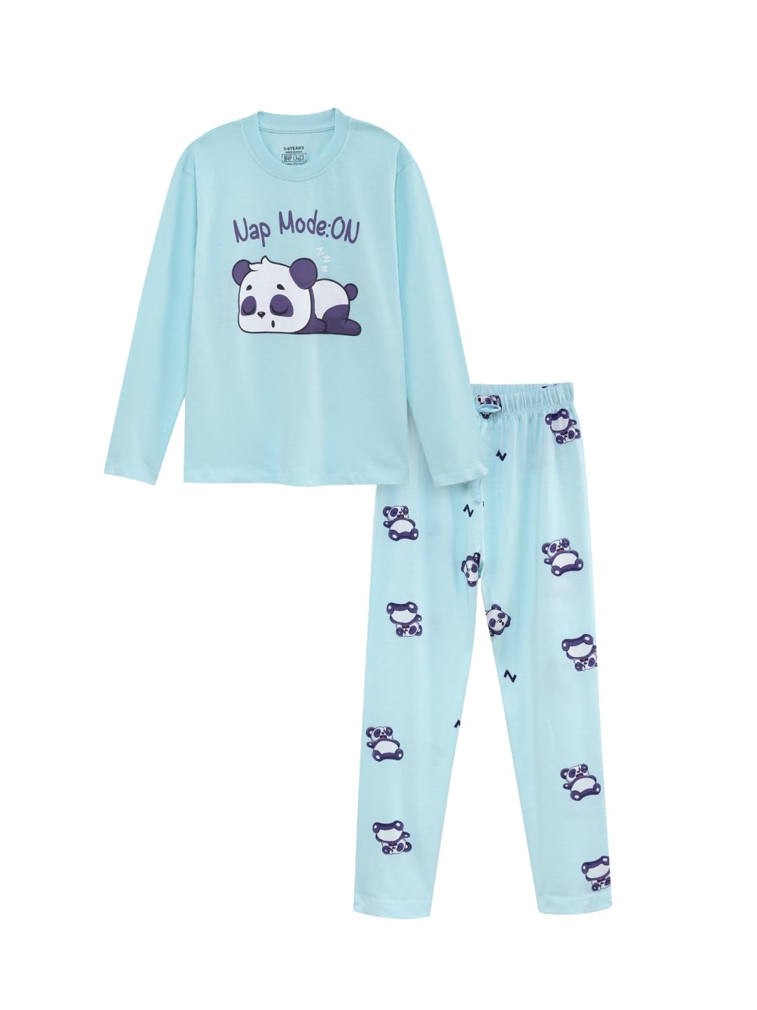 Nap Chief Kids Official Cartoon Characters Full Sleeves Cotton Night Suit for Boys & Girls, Tshirt & Pyjama Set for Sleepwear