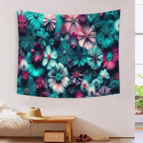 Tapisserie murale effet 3D fleur MJFCoin tissu décoration salon chambre dortoir 180x230cm