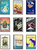 Disney Parks Wall Art - Disneyland Wall Art, Disneyland Gifts, Vintage Retro Disney Theme Park Merchandise, Splash Mountain Poster, Collectibles, Memorabilia -Unframed Reproduction Set of 9 (11x17')