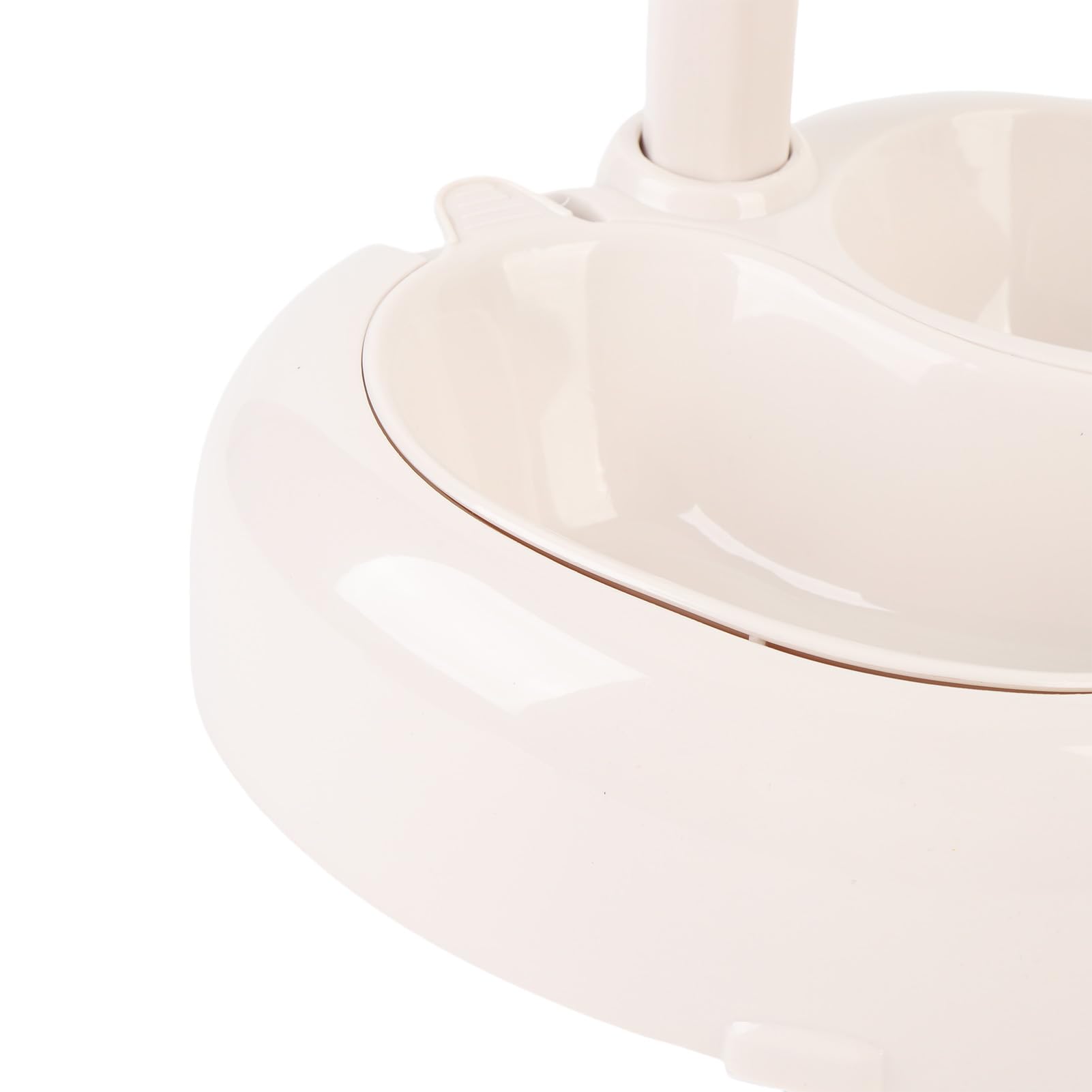 Dispensador de Agua para Mascotas, Alimentador de Agua para Perros de Ajustable con Gran Capacidad para Perros Pequeños y Gatos (Beige)