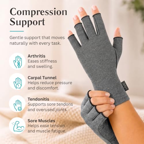 Image of Vive Arthritis Gloves - Men, Women Rheumatoid Compression Hand Glove