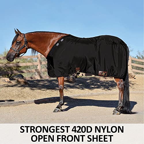 Dura-Nylon Minature Horse Stable Sheets | Ultimate Equine Comfort & Protection | Keeps Coats Smooth & Shiny | VTEK | Open Front | Legstrap | - Image 2