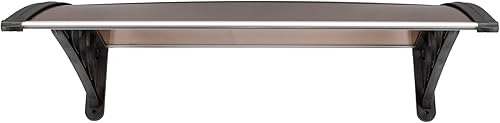 Miniatura 10 de Outvita - Toldo para puerta, 40 x 30 pulgadas, cubierta de policarbonato para puerta delantera, toldo para patio al aire libre, toldo con protección