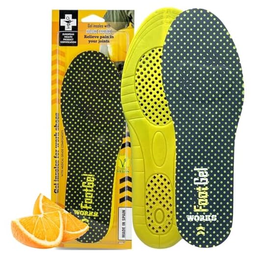 Footgel- Plantillas Foot Gel Works® ayuda a prevenir y aliviar lesiones producidas por los impactos contra el suelo al practicar cualquier tipo de actividad laboral (Naranjo, 43-46)