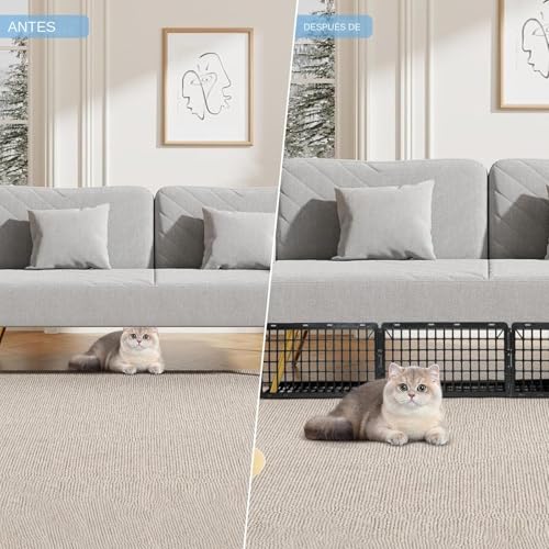 Bloqueador bajo cama para gatos que mantiene el dormitorio limpio y libre de juguetes perdidos 8