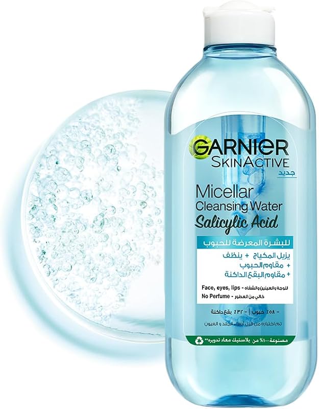 Garnier Skinactive Micellar Cleansing Water, with Salicylic Acid, For Acne Prone Skin 400ml