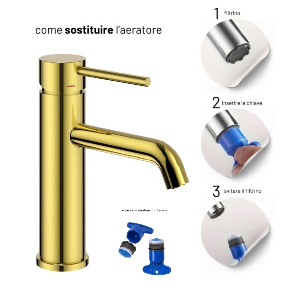 M bateria jednouchwytowa bateria jednouchwytowa bidet i umywalka seria Jazz QuickInstall Piletta Click Clack metalowa dźwignia wkład ceramiczny nowoczesny design błyszczące złoto
