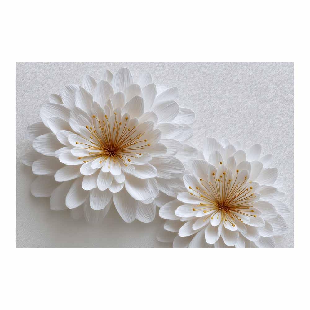 ZAMAEIU Landscape Wall Art whites-petalled blossoms Modern Canvas Print On Artwork, Suitable for living room, bedroom, for Kids Room Decoretc.(white)-50x70cm Unframed