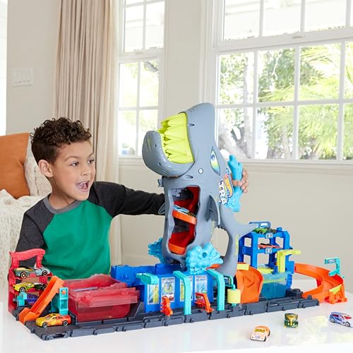 Hot Wheels City Ultra Hai Waschanlage und Color Reveal Fahrzeug – Ansicht 2