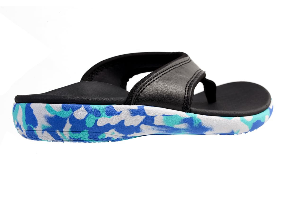 Infradito Spenco Yumi Ocean – Supporto Ortopedico E Comfort Senza Pari, Nero, 43 EU