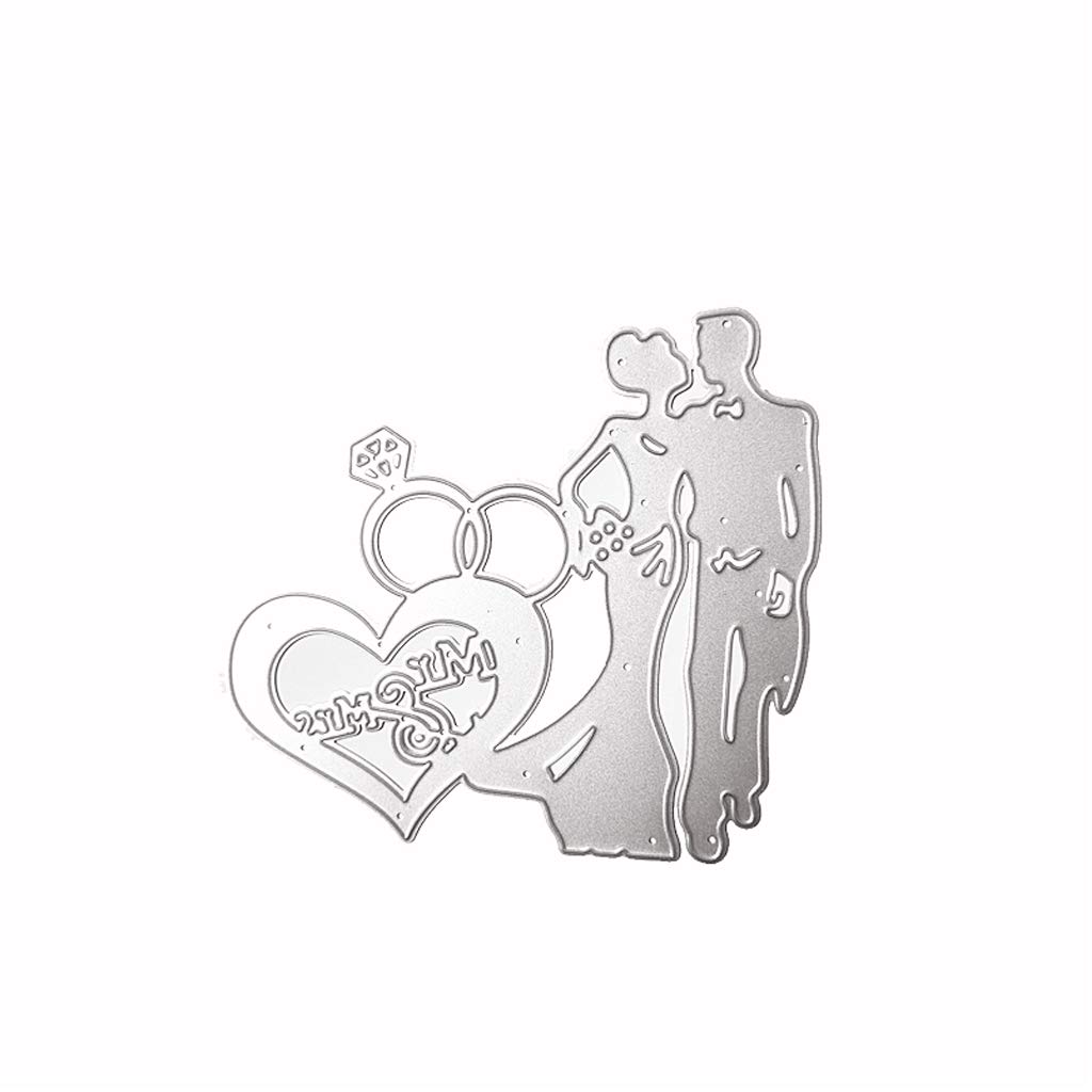 Maxtonser Bride Groom Metal Cutting Dies Stencil Scrapbooking Album Stamp Paper