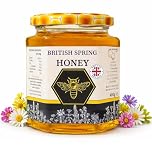 Spring Honey – Made in UK 100% Natural Raw for Immune Support Premium Quality, 400g Jar, Pure for Toast & Teas No Preservatives or Additives – Alvari