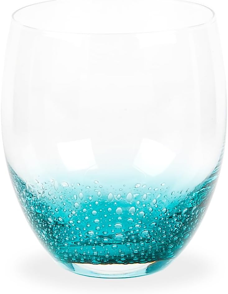 IMPULSE! Nassau Hand Blown Rocks Glasses – Set of 4, Red | Perfect for Cocktails & Mixed Drinks | Ideal for Home Bar or Kitchen
