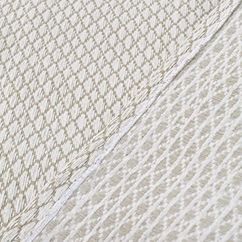 Tapete Grande Sala Quarto 2,00 x 2,50m Sisal Algodão Antiderrapante Emborrachado Decoração Neutra Be