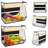 【Durable et robuste】la corbeille à fruits est fabriquée en acier au carbone de haute qualité, connu pour sa résistance et sa durabilité. La finition mate obtenue grâce à l'application de poudre noire de haute qualité améliore non seulement l'apparence mais prévient également la décoloration, garantissant ainsi une utilisation à long terme