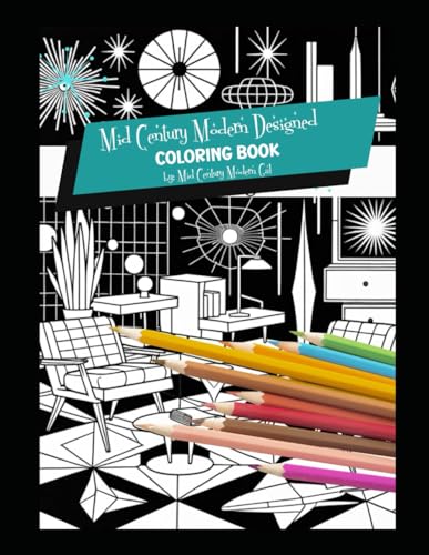 Mid Century Modern Coloring Book Designed by Mid Century Modern Gal image 2