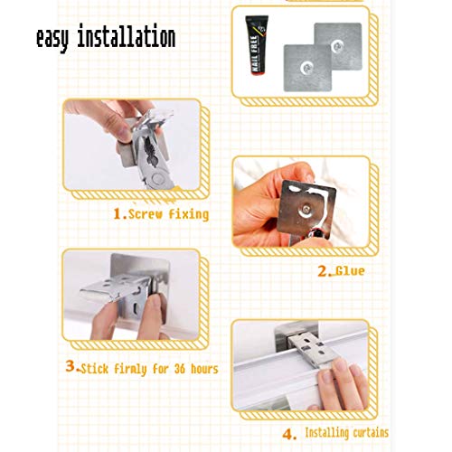 Ynfngxu Waterproof Roller Blinds In Bedrooms-Combined Double Curtains, Transparent Or Opaque-Easy To Install,60Cm/80Cm/100Cm/ 120Cm/140Cm（No Punching） (Size : 120X220Cm) #TOP6