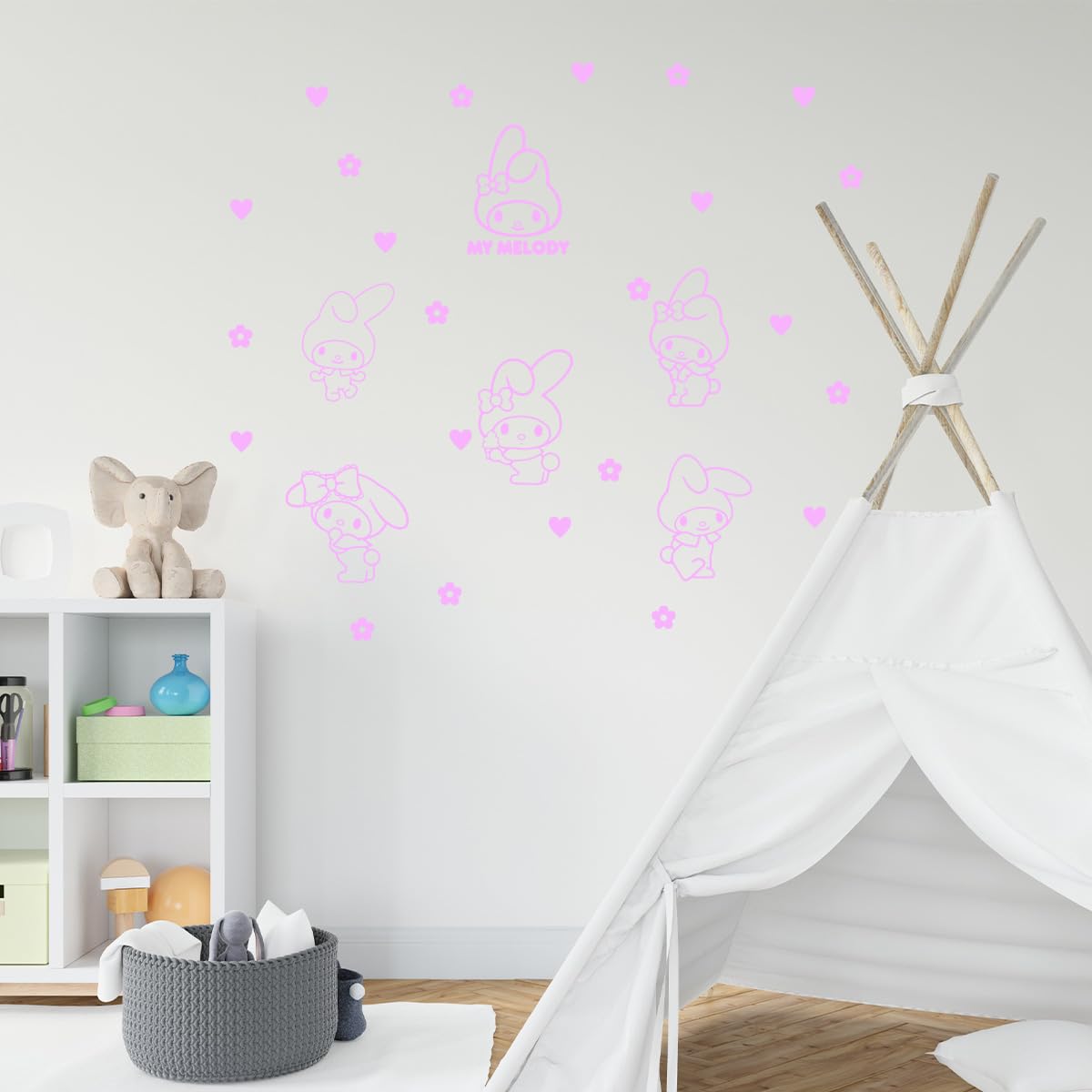 Autocollant Mural 'Music Is My Life' — Motif Disque Vinyle Rose — 3 Pieds De Large — Décoration Murale Neuve
