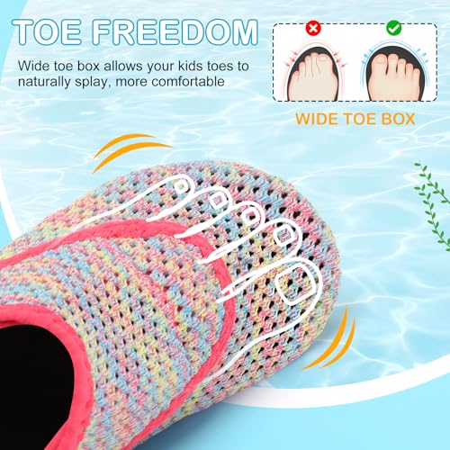 L-RUN Toddler Water Shoes Boys Girls Barefoot Beach Swim Shoes Quick Dry Kids Aqua Socks Non-Slip Wide Baby House Slippers4