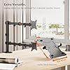 VonHaus Monitor Stand with Laptop Tray for 13-32" Screen, Monitor Mount and Desk Clamp, Height Adjustable, Easy Assemble Stand w/Full Tilt, Rotation & Swivel Arms, VESA: 75x75 & 100x100mm #2