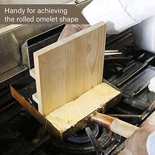 Tikusan Japanese Wooden Lid For Japanese Rolled Omelets Tamagoyaki Copper Pan Square Type (7.1" (18Cm)) #TOP4