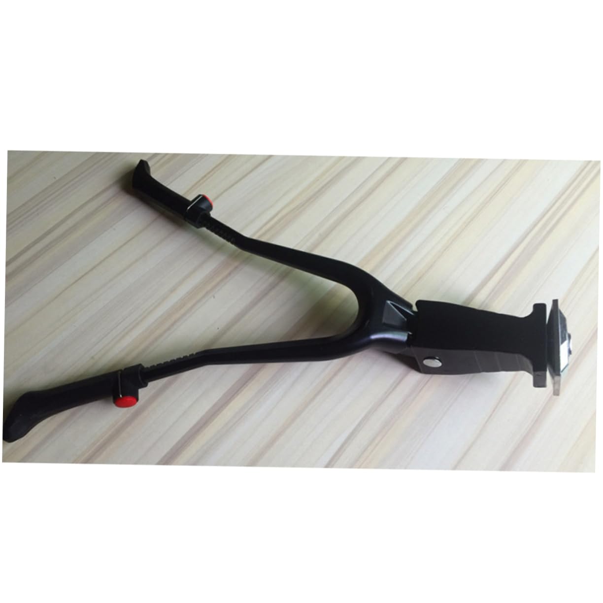 Béquille de Vélo Double Centrale Réglable pour Vélo 26 Pouces et Plus Noir