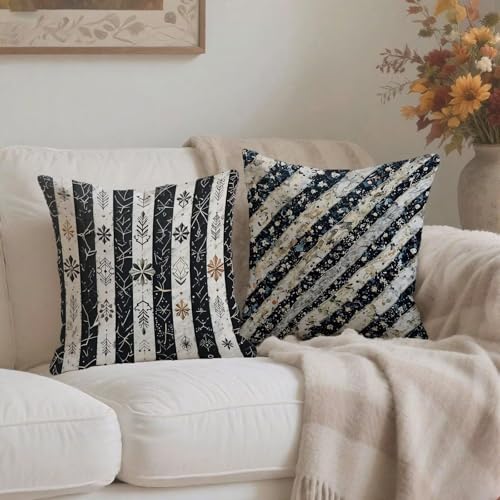 Housse coussin 65x65 imperméable et double face à motif géométrique - 4
