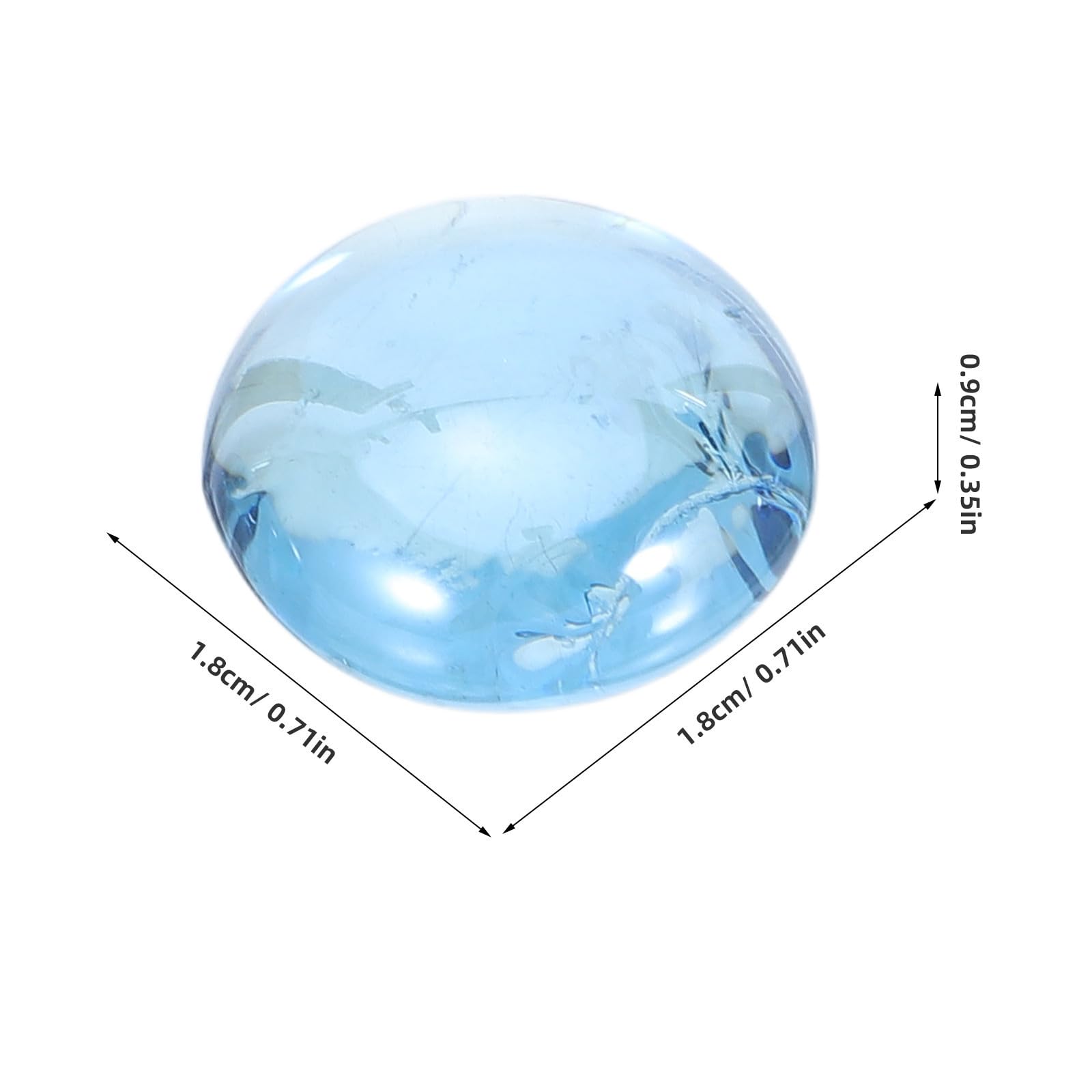 Abaodam Galets Verre Décoratifs Bleus pour Vase Surface Lisse et Plate Poids pour Aquarium Jardin et Décoration Intérieure