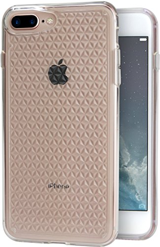 Smartish iPhone 8 Plus / 7 Plus Clear Case - PUREVIEW Protective Slim Grip Cover - Queen of Diamonds for Apple iPhone 7+ / 8+ - [Silk] - Crystal Clear