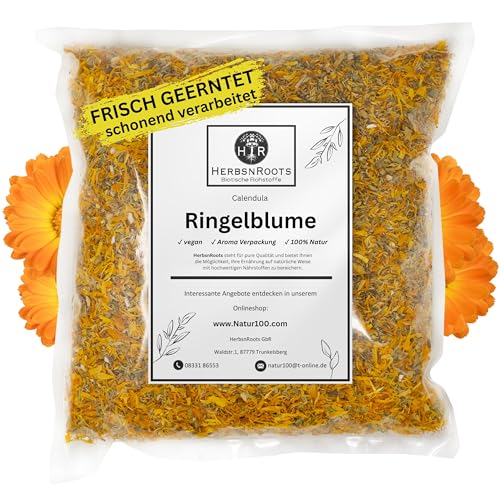 Calendula Ringelblume 500g • Erste Wahl • hoher Wirkstoffanteil • ähnlich Schwedenkräuter • HerbsnRoots