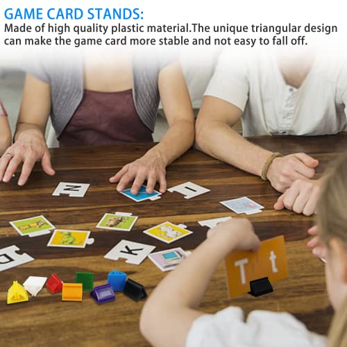 130-teiliges Spielkartenständer-Set, leere Spielbrett-Marker, Brettspiel-Marker, 8 Arten von bunten Spielkartenständern, mit 2 löschbaren Markern (rot + schwarz), für Partygeschenke, Aufbewahrungsbox